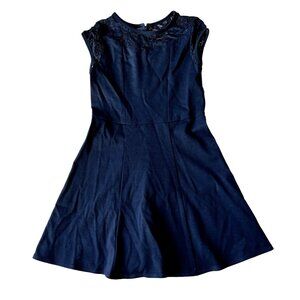Sally Miller Couture Fit and Flare Dress With Lace Detail in Black